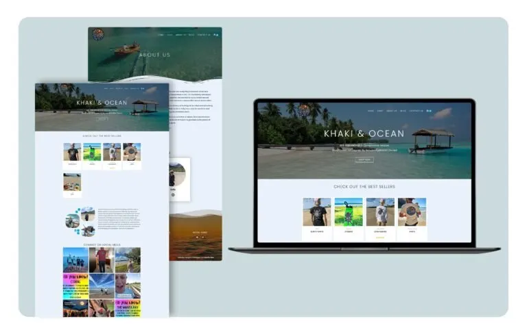 e-Medias website after moving from GoDaddy to WordPress, shown on desktop and mobile
