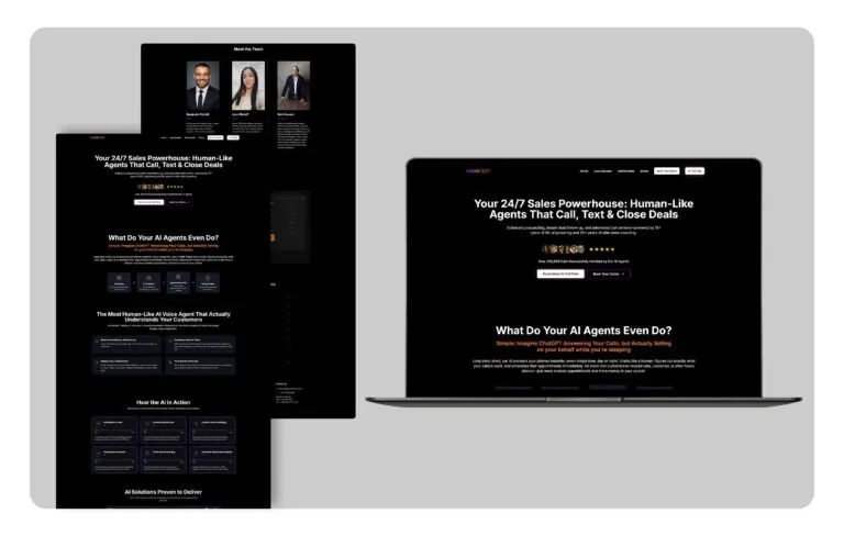 NovaNest AI website after moving from GoDaddy to WordPress, shown on desktop and mobile